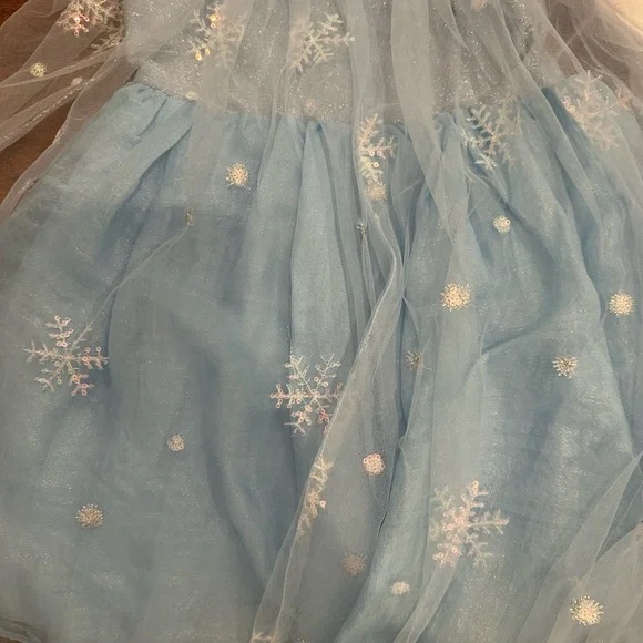 Taylor Joelle Elsa Sparkling Blue Princess Dress Size 5 - Picture 7 of 7